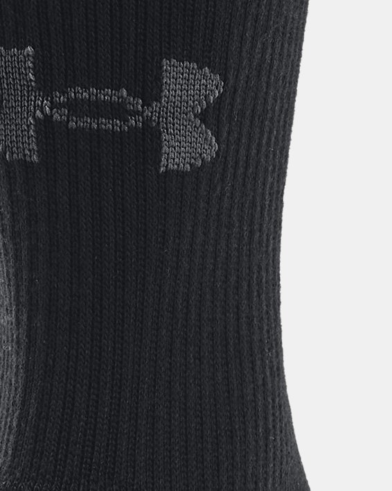 Unisex UA Performance Tech 3-Pack Crew Socks in Black image number 2