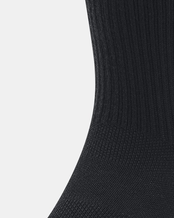 Unisex UA Performance Tech 3-Pack Crew Socks in Black image number 1
