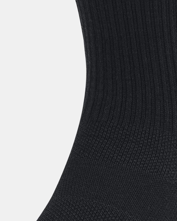 Unisex UA Performance Tech 3-Pack Crew Socks in Black image number 1