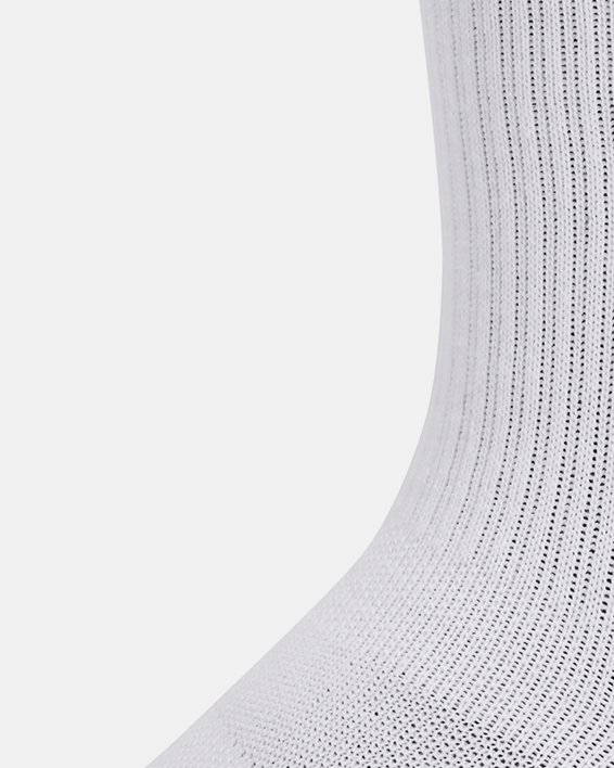 Unisex UA Performance Tech 3-Pack Crew Socks in White image number 3
