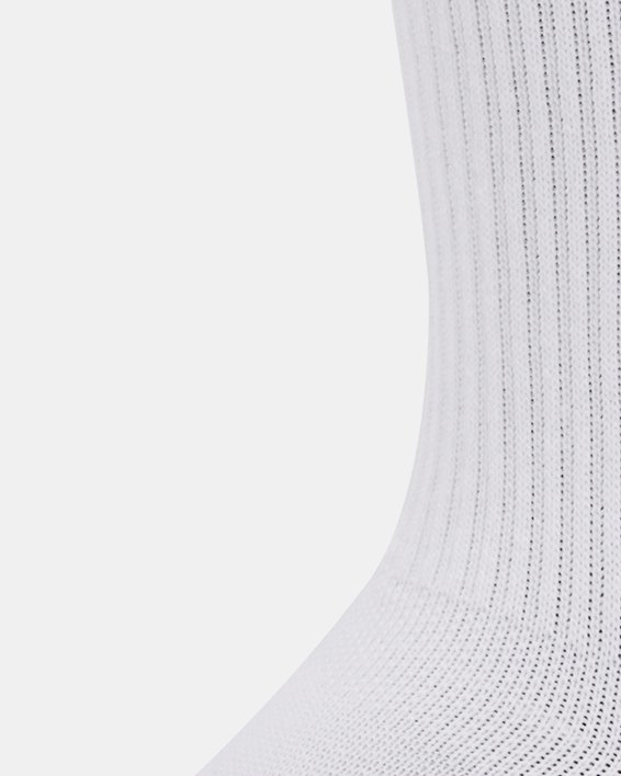 Unisex UA Performance Tech 3-Pack Crew Socks in White image number 3