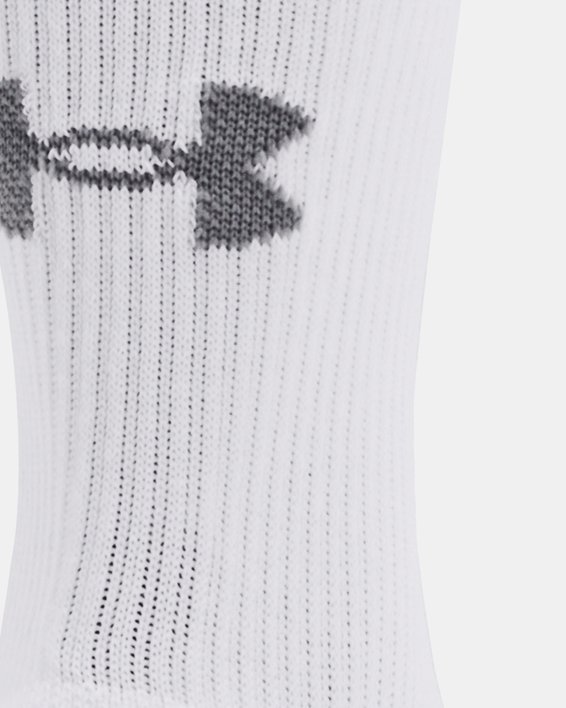 Unisex UA Performance Tech 3-Pack Crew Socks in White image number 2