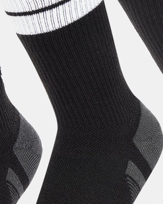 Unisex UA Performance Tech 3-Pack Crew Socks in Black image number 0