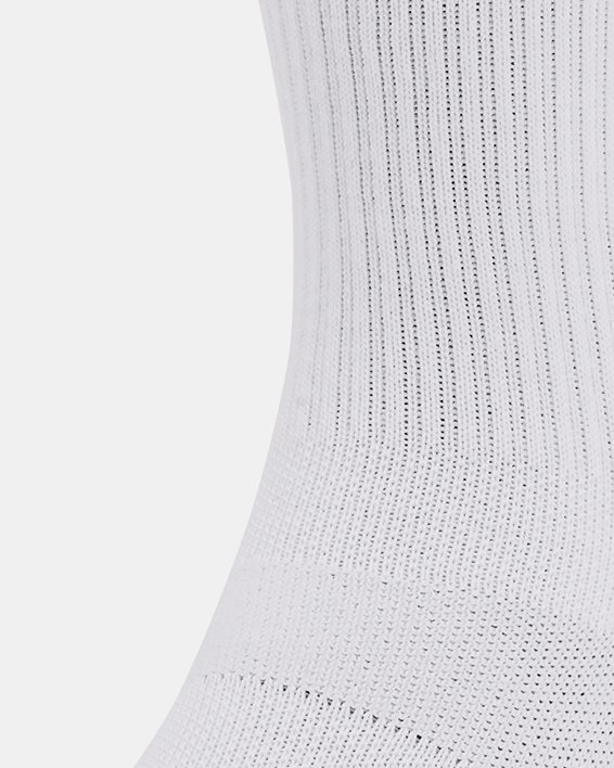 Unisex UA Performance Tech 3-Pack Crew Socks in White image number 1
