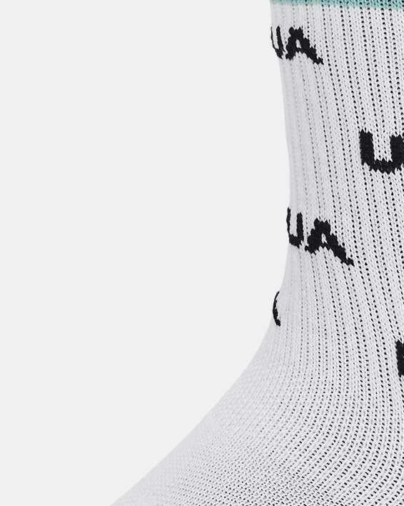 ถุงเท้า UA Performance Tech ยูนิเซ็กส์ แพ็ก 3 คู่ in White image number 3