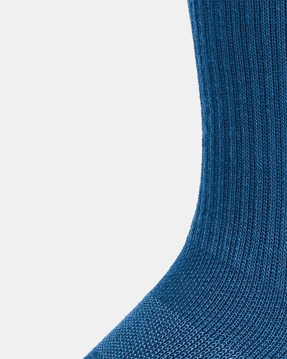 Unisex UA Performance Tech 3-Pack Crew Socks in Blue image number 3