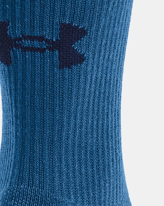 Unisex UA Performance Tech 3-Pack Crew Socks in Blue image number 2
