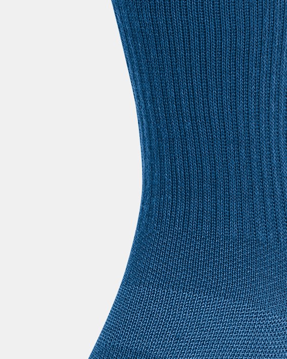 Unisex UA Performance Tech 3-Pack Crew Socks in Blue image number 1