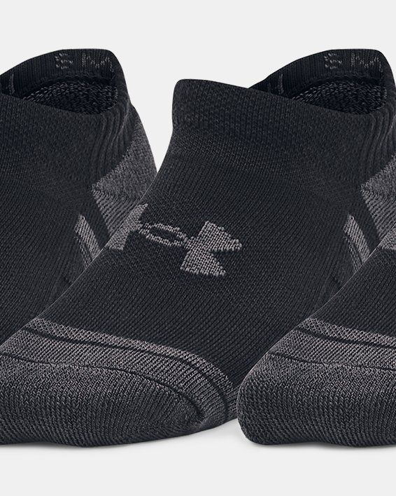ถุงเท้าซ่อนข้อ UA Performance Tech สำหรับเด็ก แพ็ก 3 คู่ in Black image number 0