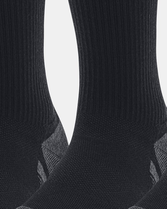 Kids' UA Performance Tech 3-Pack Crew Socks in Black image number 0