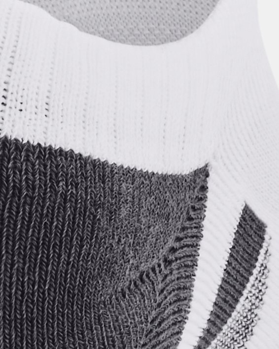 Unisex UA Performance Cotton 3-Pack No Show Socks, White, pdpMainDesktop image number 2