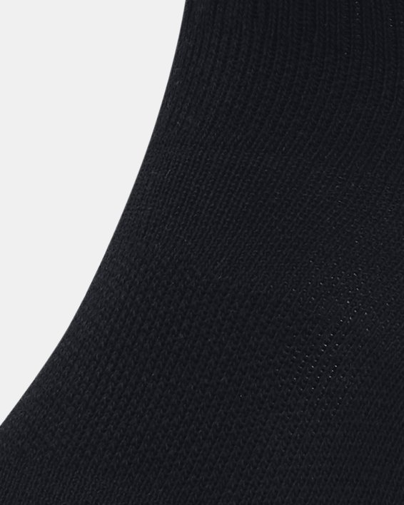 Unisex UA Performance Cotton 3-Pack Quarter Socks, Black, pdpMainDesktop image number 1
