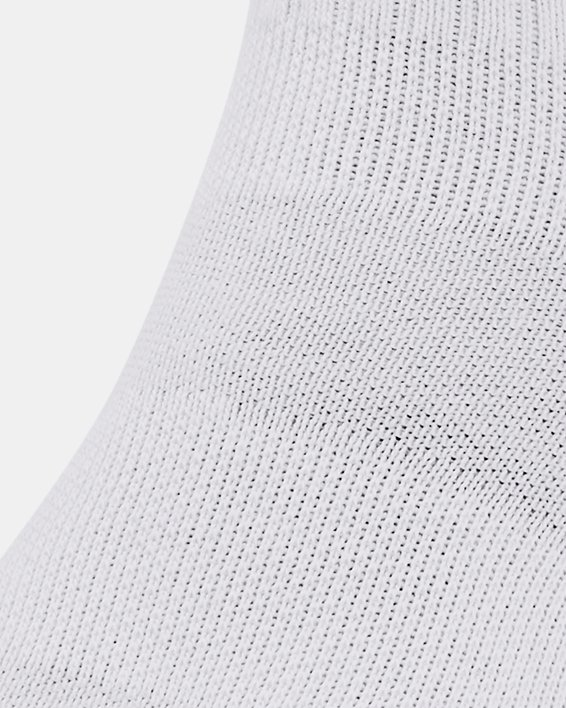 Unisex UA Performance Cotton 3-Pack Quarter Socks in White image number 1