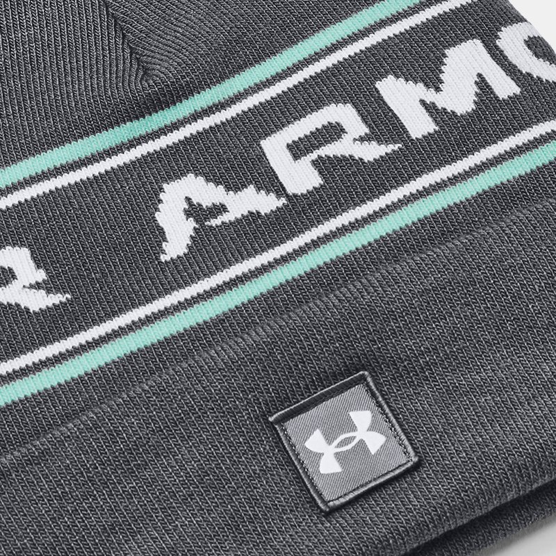 Men's  Under Armour  Halftime Pom Beanie Pitch Gray / Halo Gray OSFM