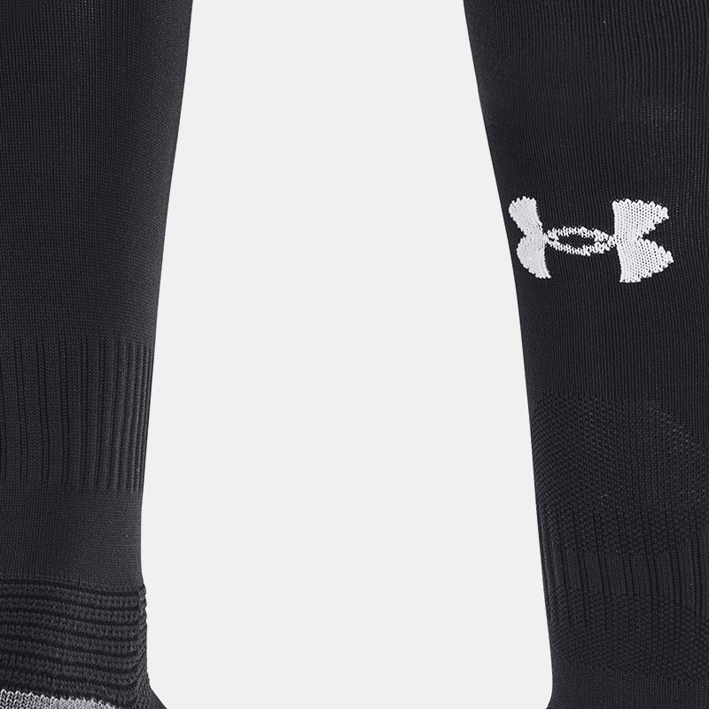 Kids' Under Armour Magnetico Over-The-Calf Socks Black / Pitch Gray / White XS