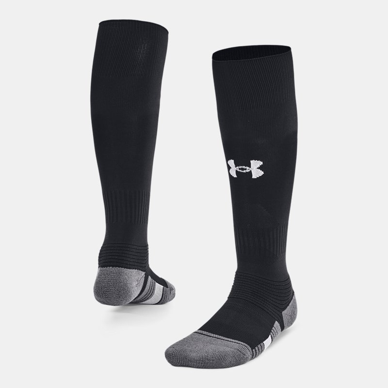 kids'  under armour  magnetico over-the-calf socks black / pitch gray / white m