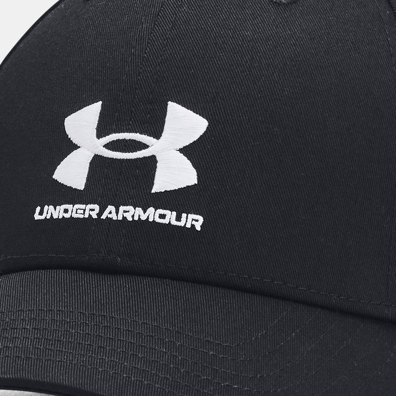 Men's  Under Armour  Branded Adjustable Cap Black / White OSFM