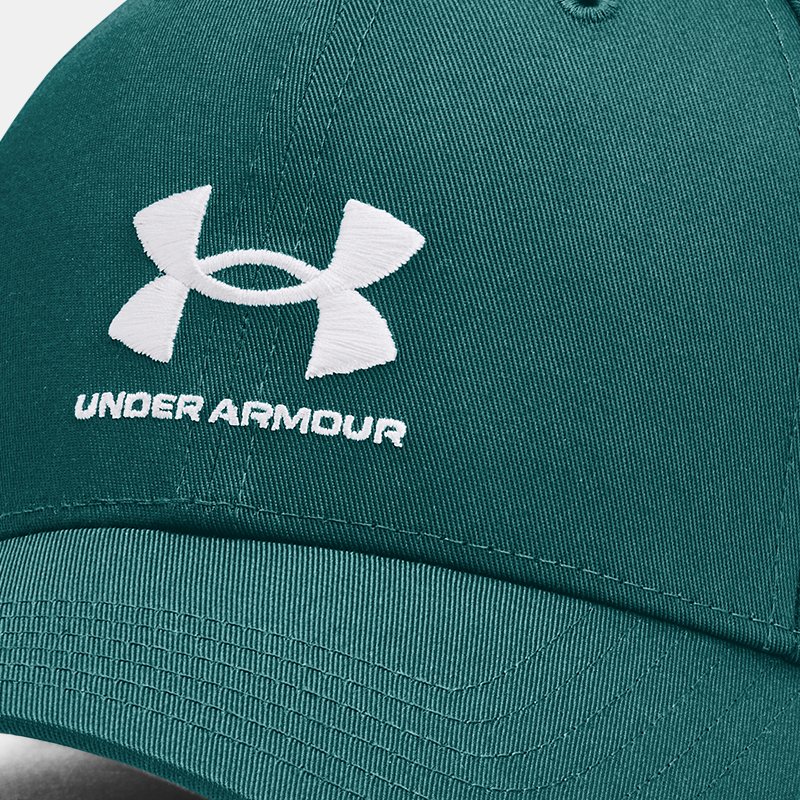 Men's  Under Armour  Branded Adjustable Cap Hydro Teal / White OSFM