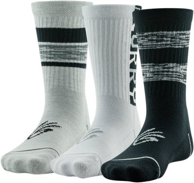 Kids' Curry Phenom 3Pack Crew Socks Under Armour