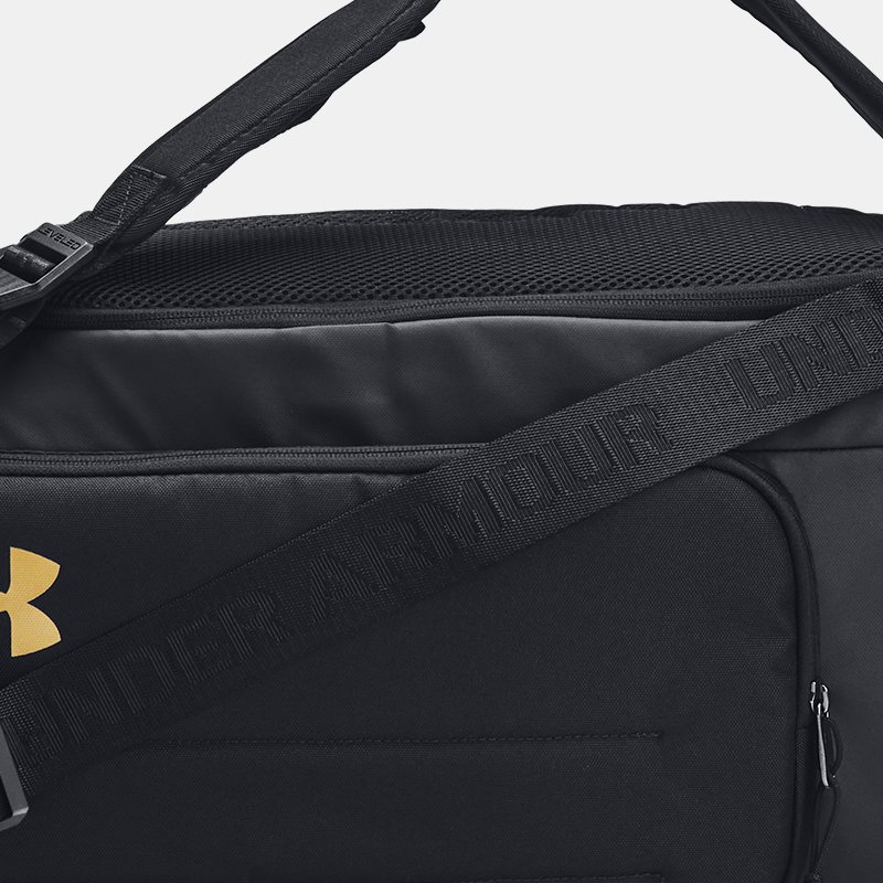 Under Armour  Contain Duo Small Backpack Duffle Black / Metallic Gold OSFM