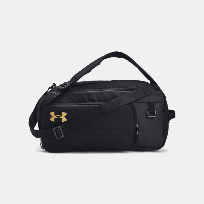 Image of Under Armour Under Armour Contain Duo Small Backpack Duffle Black / Metallic Gold OSFM