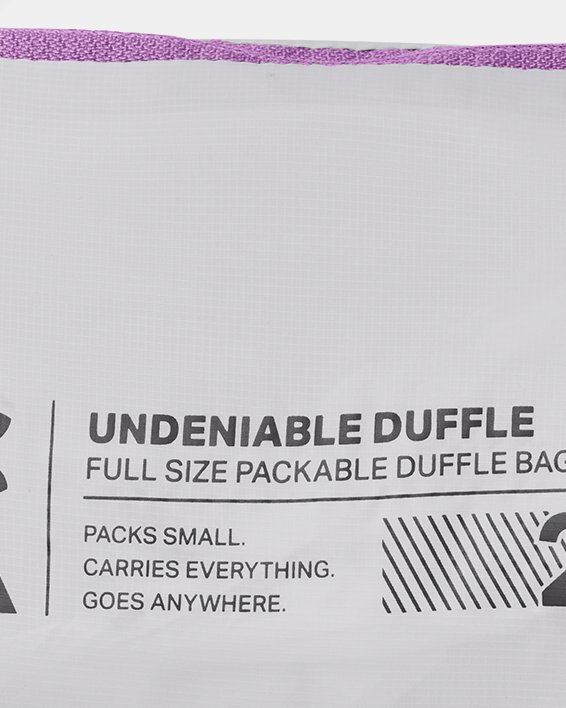 UA Hustle 5.0 XS摺疊式旅行袋 in Gray image number 3