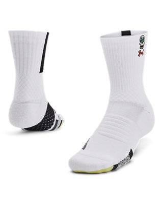 Calcetines UA ArmourDry&reg; Playmaker Day of the Dead Mid-Crew Unisex, White, pdpMainDesktop image number 0