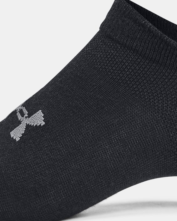 Unisex UA Essential 6-Pack No-Show Socks in Black image number 3