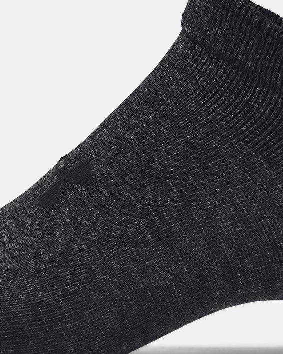 Unisex UA Essential 3-Pack No-Show Socks, Black, pdpMainDesktop image number 3