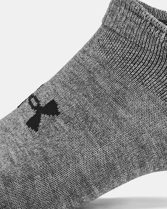 Unisex UA Essential 3-Pack No-Show Socks in Gray image number 3
