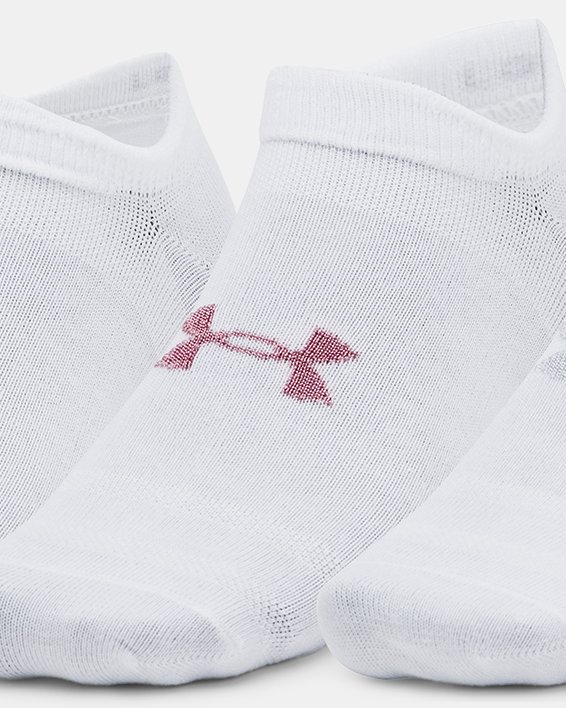 Unisex sokken UA Essential No Show – 3 paar, White, pdpMainDesktop image number 0