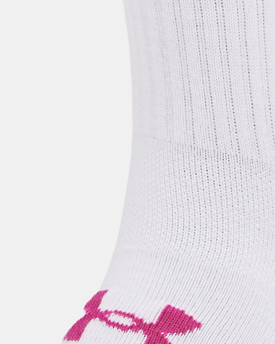 UA Essential halbhohe Socken im 3er-Pack für Damen, White, pdpMainDesktop image number 1