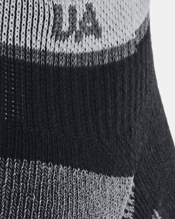 Unisex UA Performance Tech 3-Pack Quarter Socks in Black image number 2