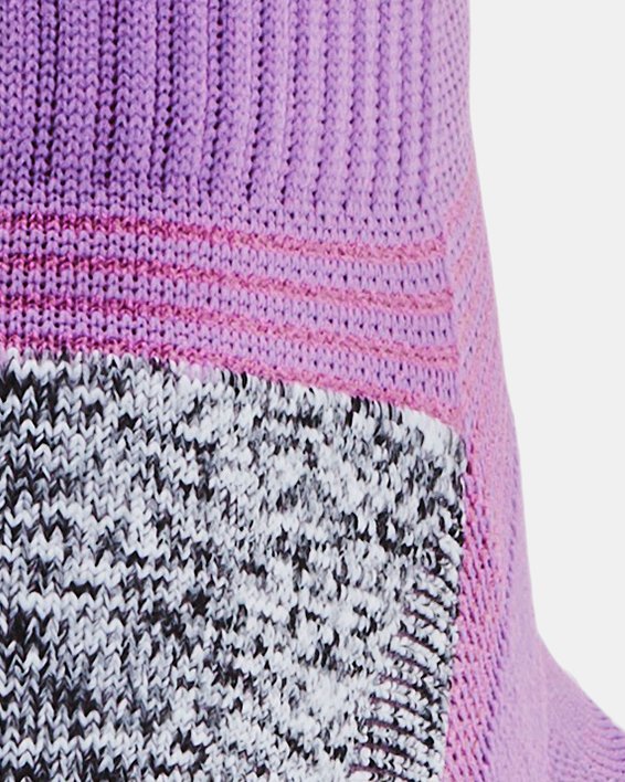 Women's UA ArmourDry™ Pro 2-Pack Quarter Socks in Purple image number 2