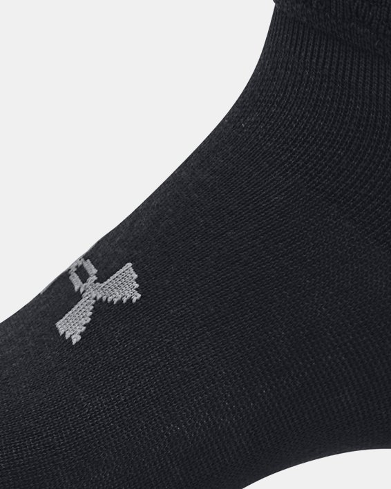 Unisex UA Essential 3-Pack Low Socks in Black image number 3