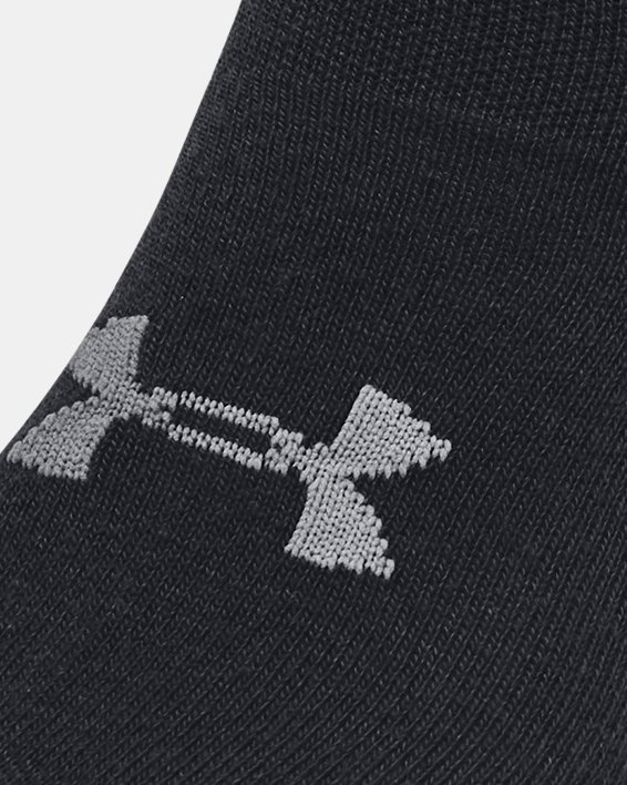 Unisex UA Essential 3-Pack Low Socks in Black image number 1
