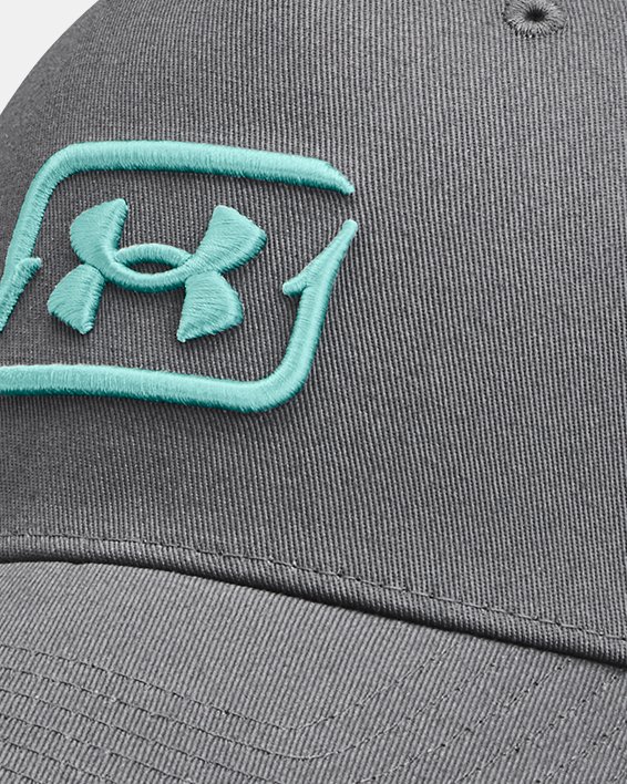男士UA SportStyle Snapback運動帽 in Gray image number 0