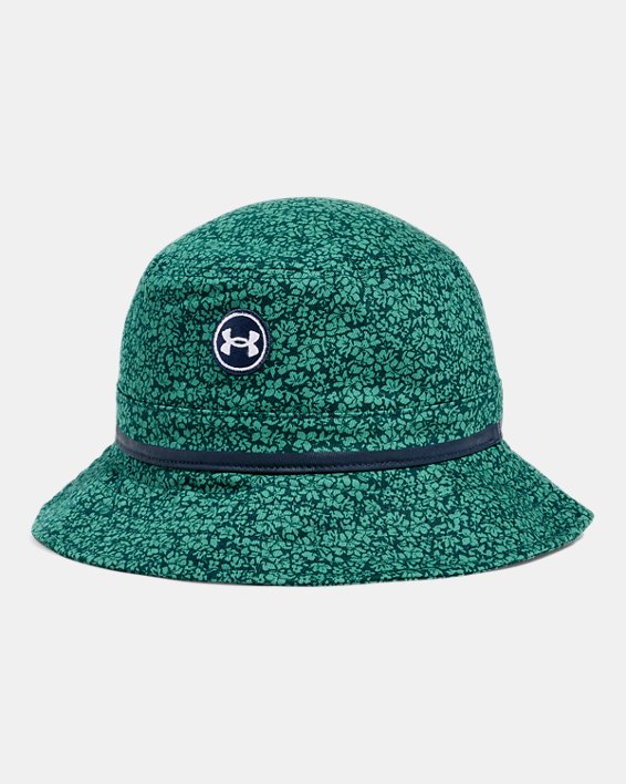 Under Armour Going Under Golf Bucket Hat - White/Green Under Armour Going Under Golf Bucket Hat - White/Green
