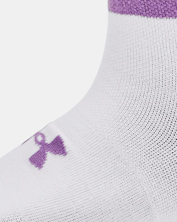 Women's UA Essential 3-Pack Quarter Socks in White image number 3