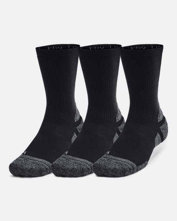 Under Armour Unisex Performance Tech 3-Pack Crew Socks - Black / White Under Armour Unisex Performance Tech 3-Pack Crew Socks - Black / White