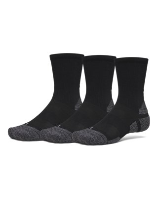Chaussettes mi-hautes Under Armour Performance Tech Pro unisexes (lot de 3 paires) Ultimate Noir / Ultimate Noir / Castlerock M