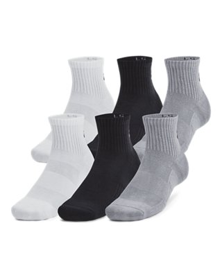UA Training Cotton Unisex 6-Pack Quarter Socks