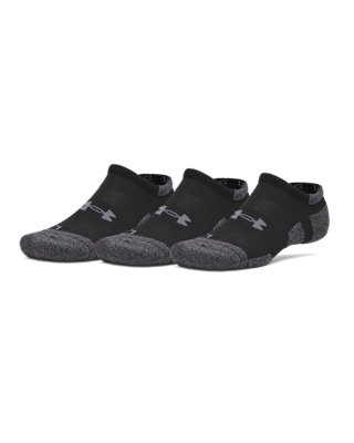 Chaussettes invisibles Under Armour Performance Tech Pro unisexes (lot de 3 paires) Ultimate Noir / Ultimate Noir / Castlerock S
