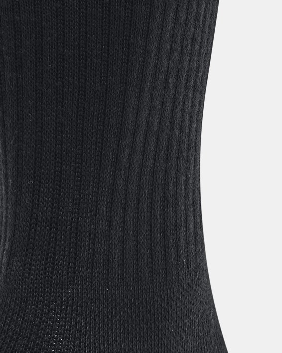 Unisex UA Essential 6-Pack Crew Socks, Black, pdpMainDesktop image number 2
