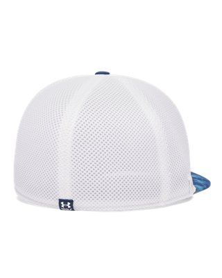 Мужская кепка Under Armour UA Drive Mid Stretch Fit, цвет: Синий / Тёмно-синий — фото 2