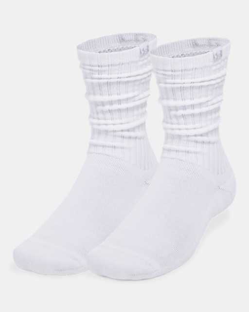 Chaussettes mi-hautes UA Sportstyle Cotton Scrunch unisexes, lot de deux Chaussettes mi-hautes UA Sportstyle Cotton Scrunch unisexes, lot de deux