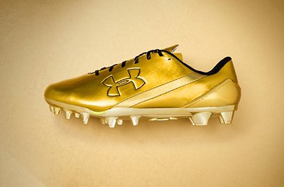 gold football cleats under armour