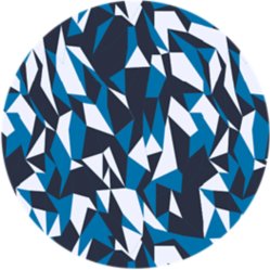 Close up of blue and white triangular pattern with sharp lines