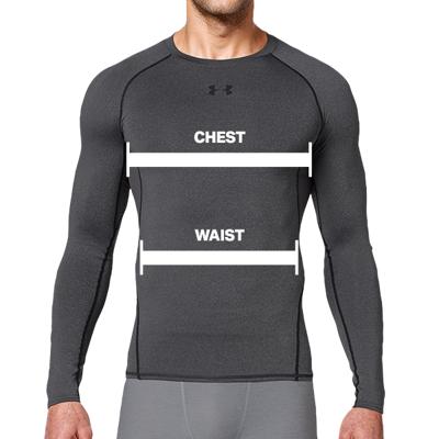 Under Armour men's and women's size chart