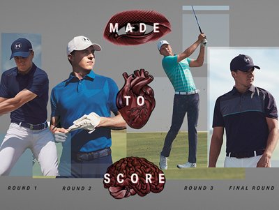 marca de roupa homem jogando golfe